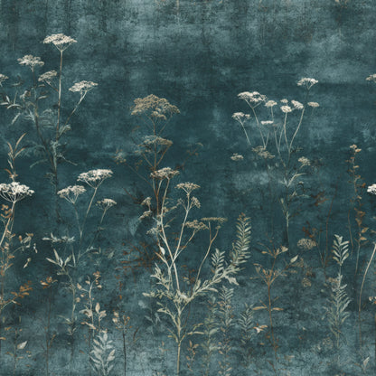 Distressed Botanical Wallpaper