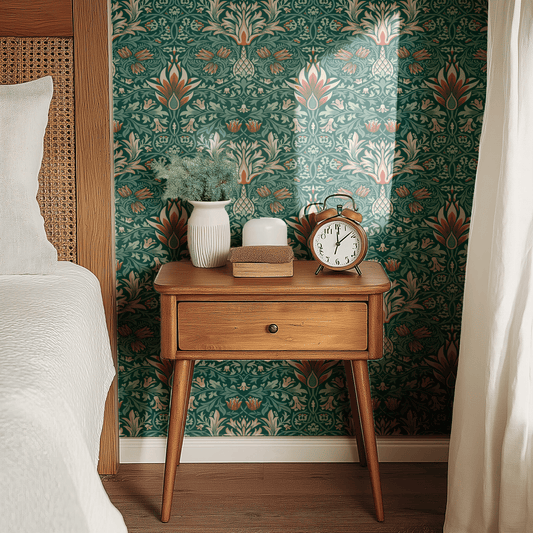 William Morris Snakeshead Green Wallpaper