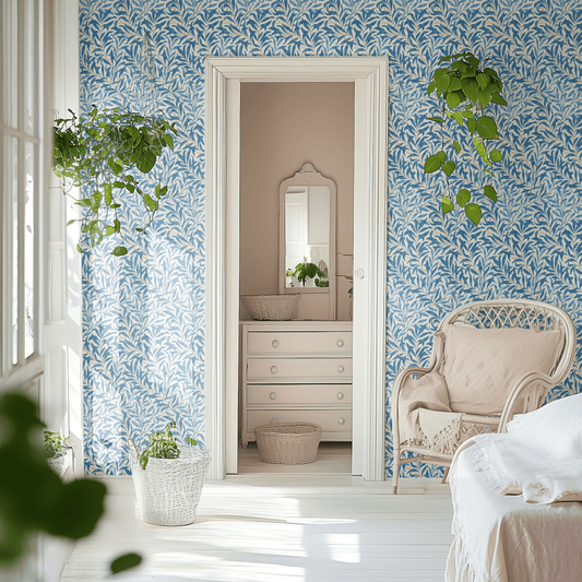 William Morris Willow Bough Blue Wallpaper