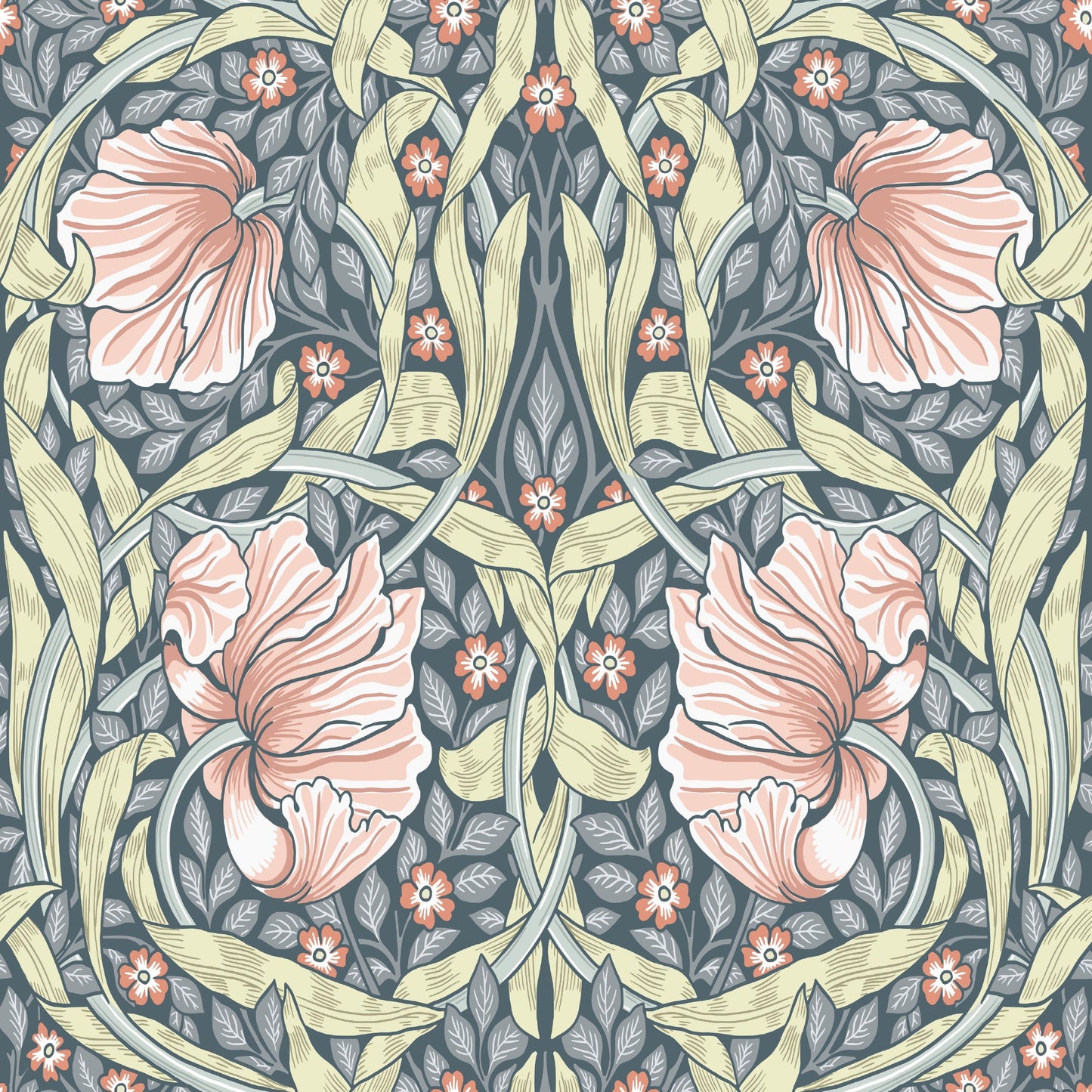 William Morris Pimpernel Pink Wallpaper