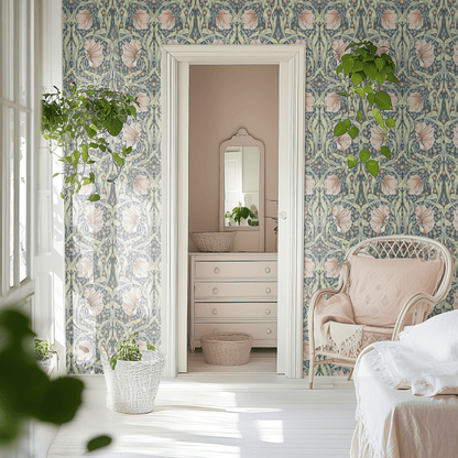 William Morris Pimpernel Pink Wallpaper