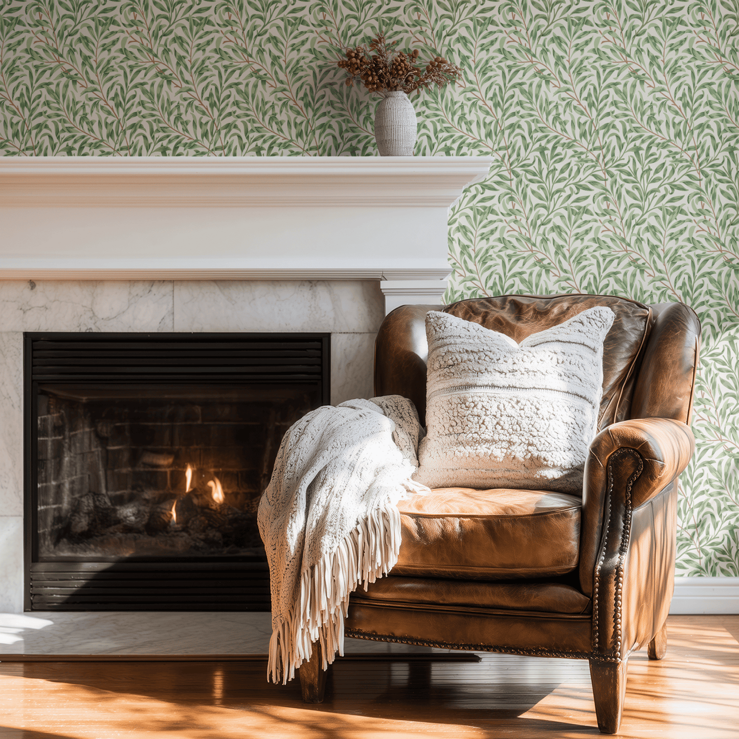 William Morris Willow Bough Green Wallpaper