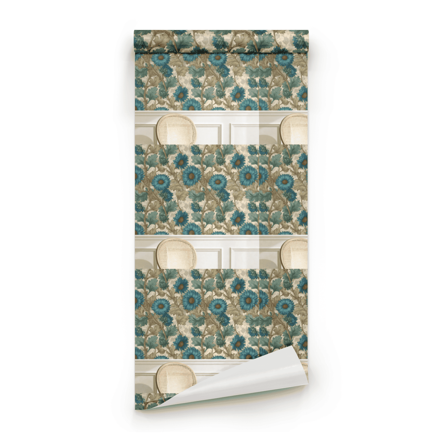 Cobalt Chrysanthemum Wallpaper