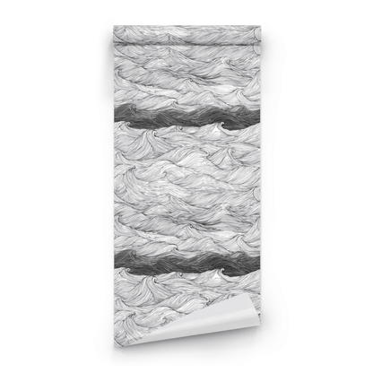 Undulating Monochrome Wallpaper