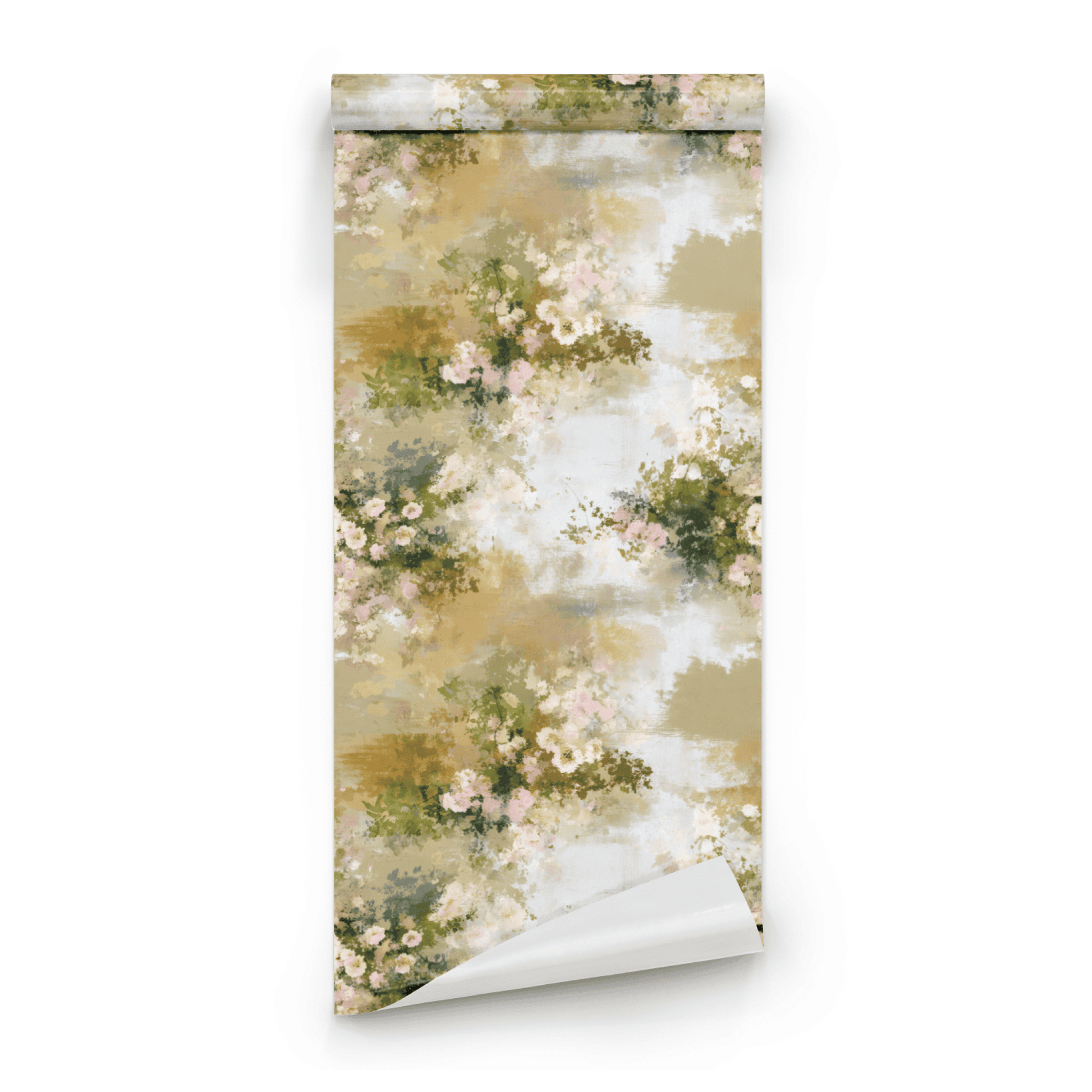 Pastel Garden | Neutral Floral Wallpaper | Watercolor - Roll Preview