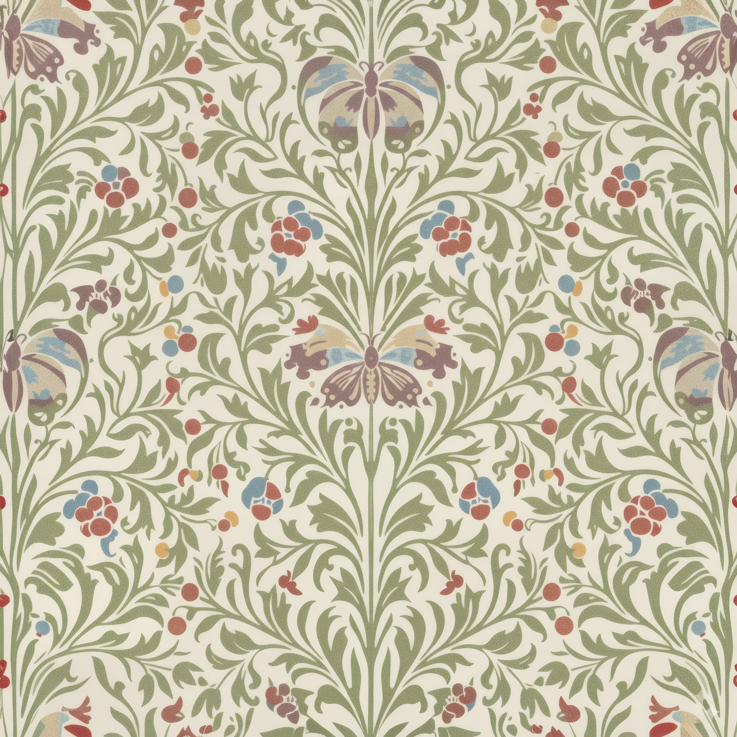 C.F.A. Voysey Inspired Mystic Foliage Flight
