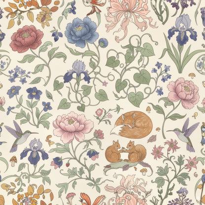 Floral Pastel Vintage Wallpaper