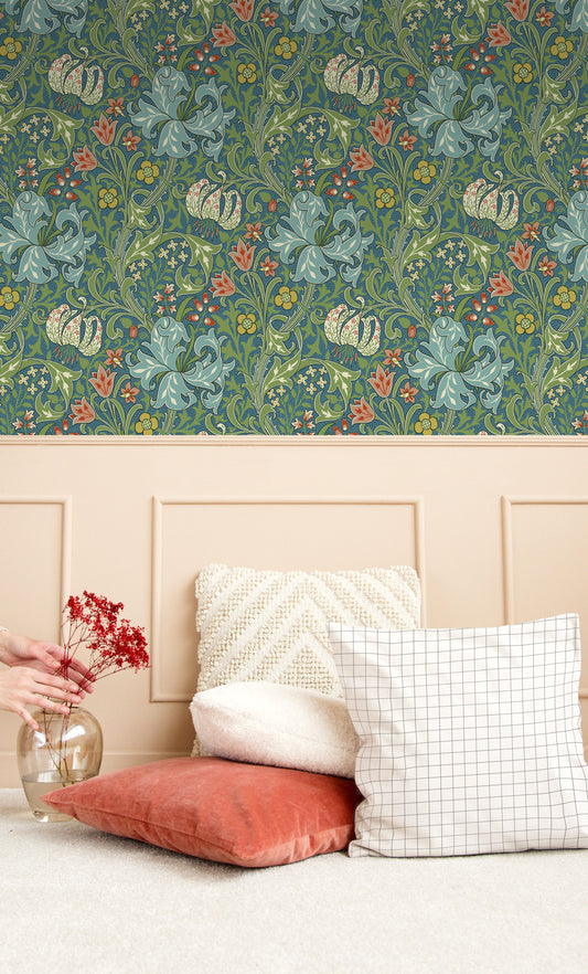 William Morris Golden Lily Verdant Sky