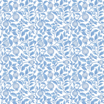 Toile Blue Pomegranate Orchard