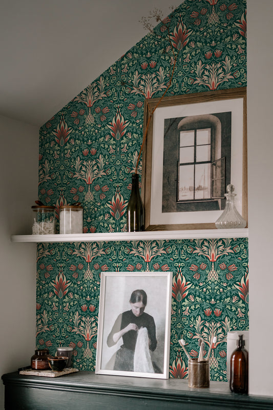 William Morris Snakeshead Green Forest Veil