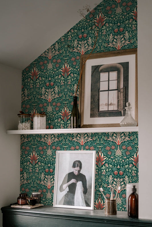 William Morris Snakeshead Green Forest Veil