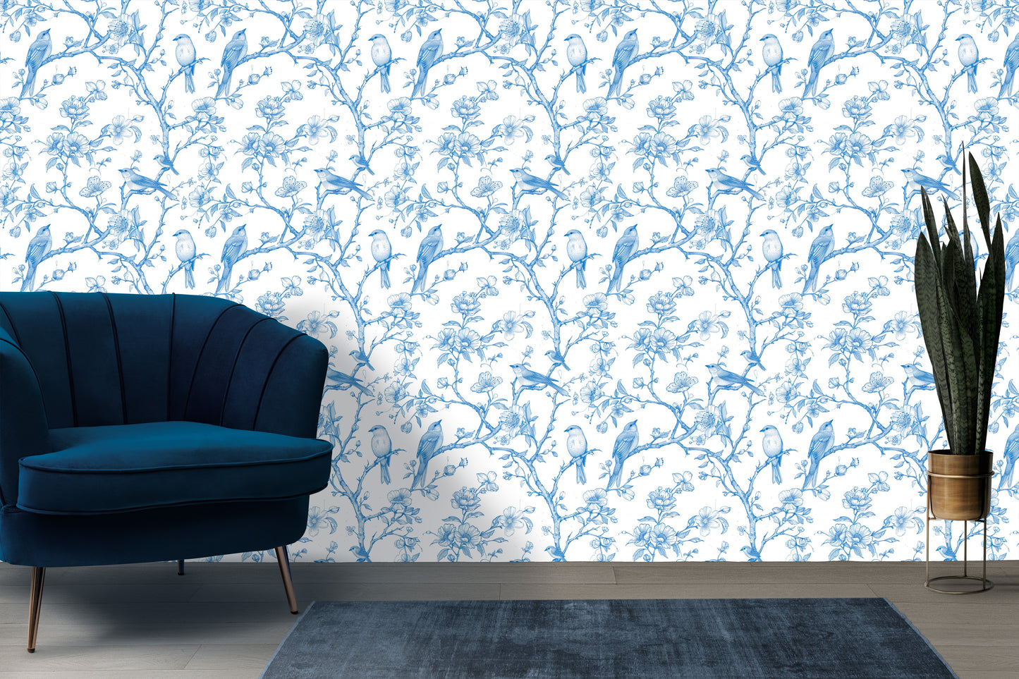 Toile Bluebird Serenade