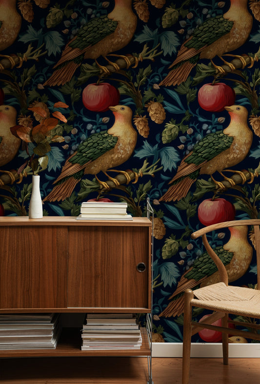 Apple Songbird large scale wallpaper in a styled room