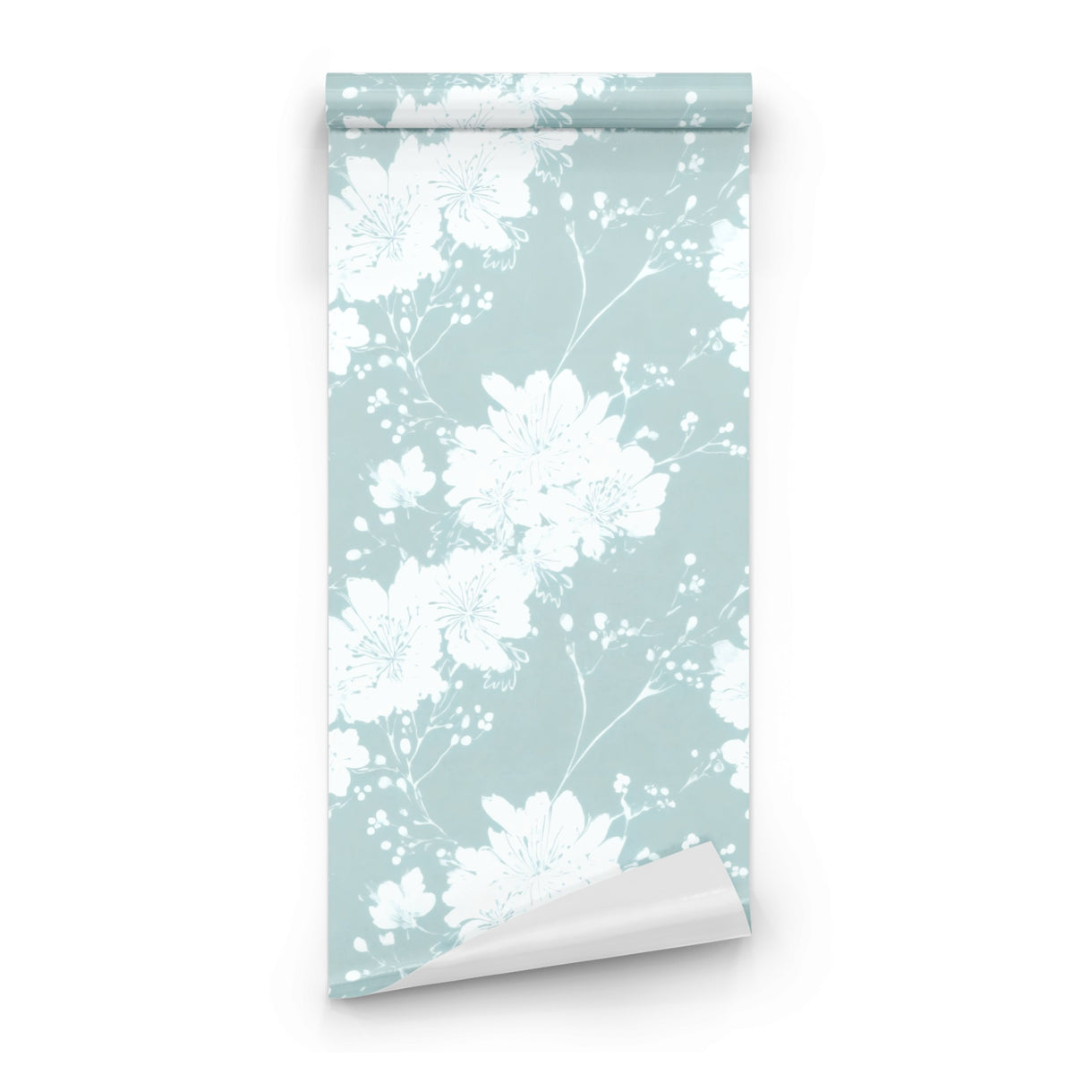 Roll of Aqua Carnation large scale wallpaper
