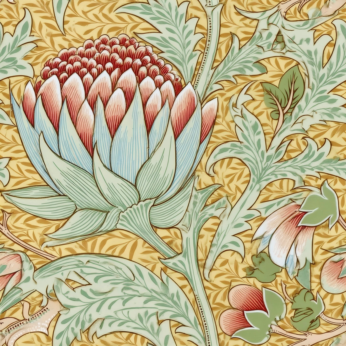 Gold Wallpaper | William Morris Artichoke Gold