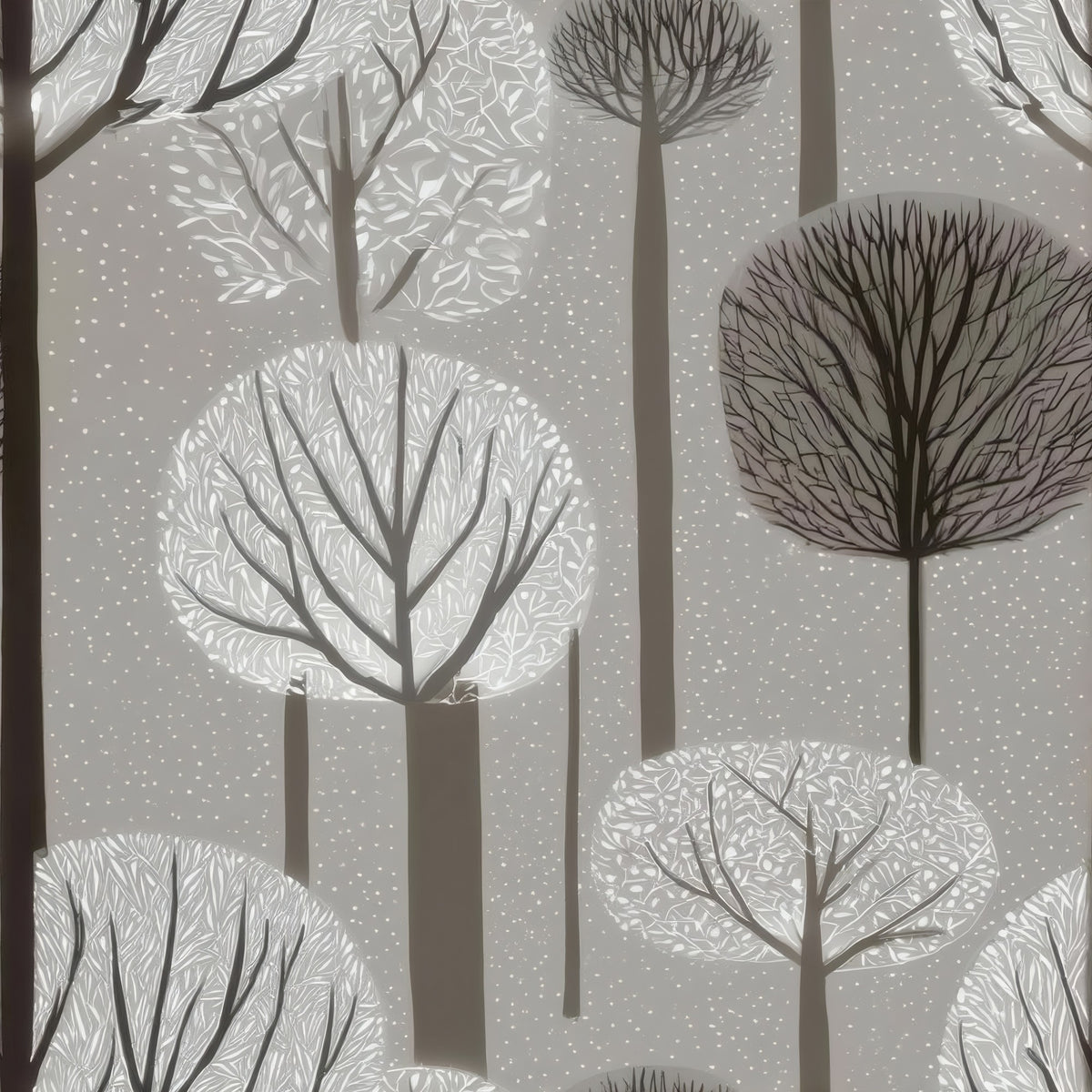 Ash Woodland large scale wallpaper pattern repeat