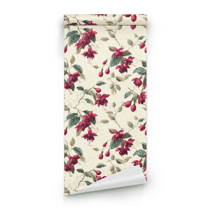 Burgundy Garden Wallpaper