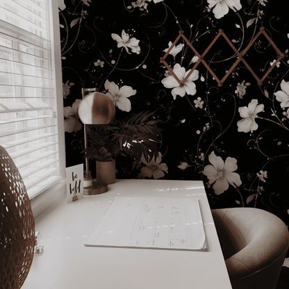 Noir Blossom Wallpaper