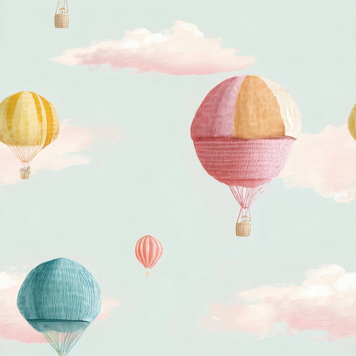 Balloon Sky large scale wallpaper pattern repeat