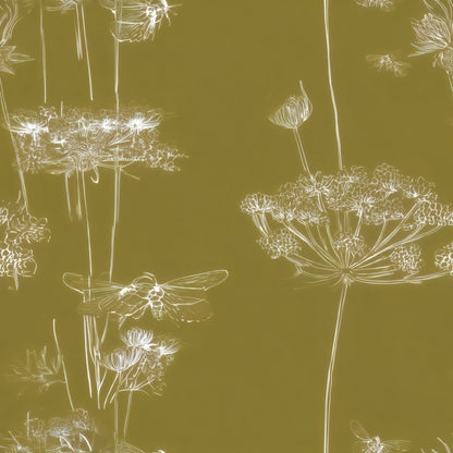 Bee Meadow large scale wallpaper pattern repeat