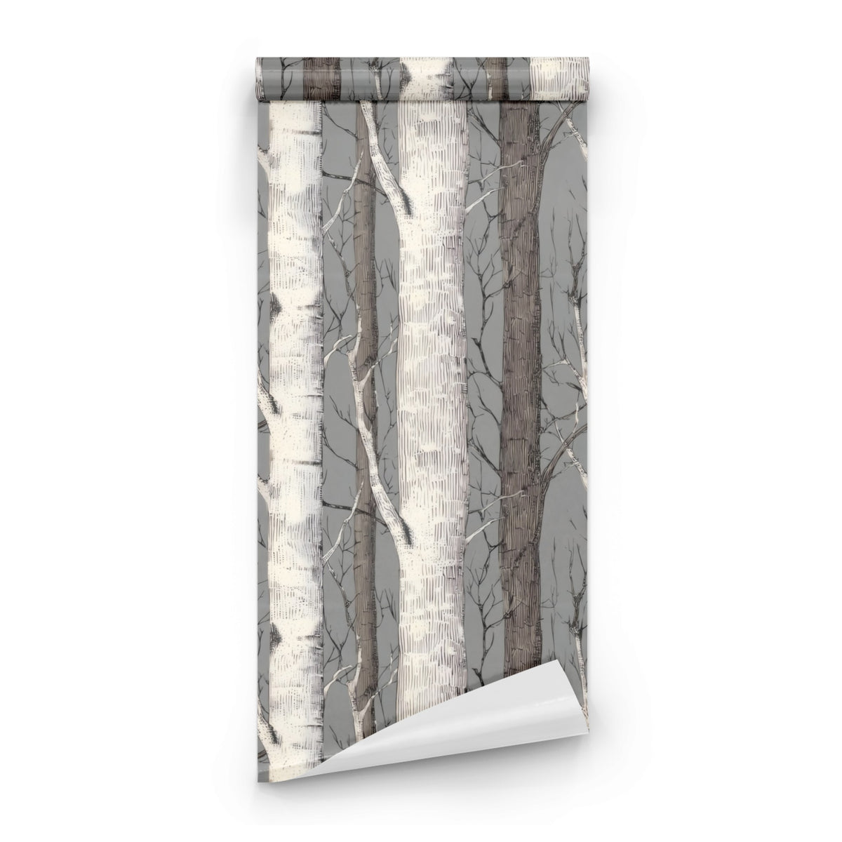 Roll of Birch Grove large scale wallpaper