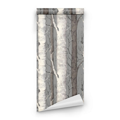 Roll of Birch Grove large scale wallpaper