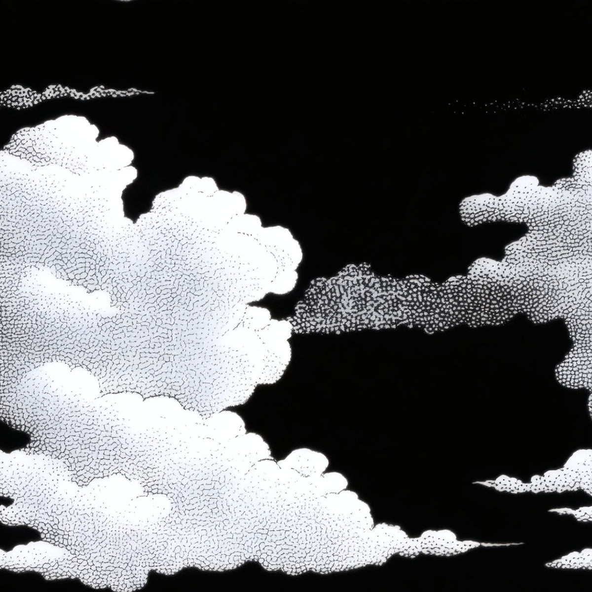 Black Clouds large scale wallpaper pattern repeat