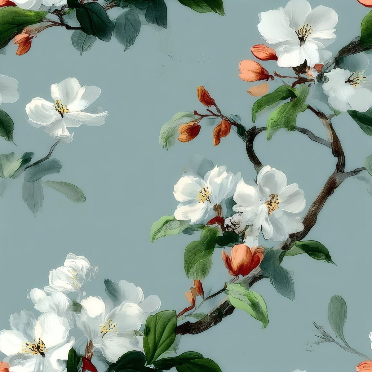 Blossom Branch large scale wallpaper pattern repeat