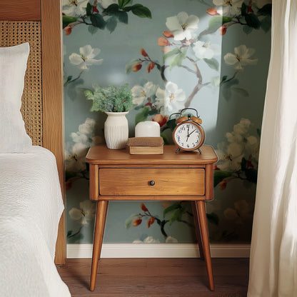 Blossom Branch large scale wallpaper in a styled room