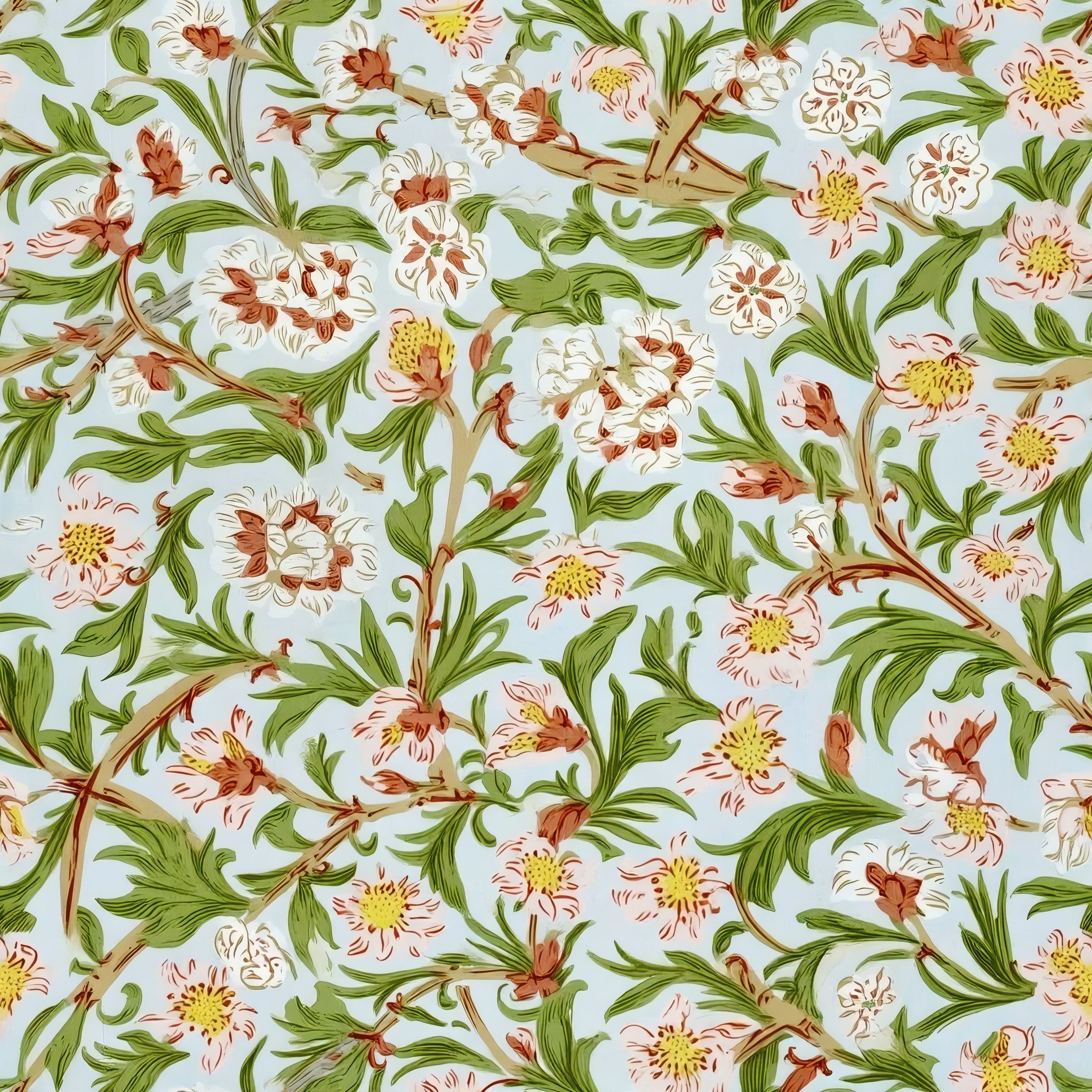 floral wallpaper | William Morris Blossom Sky