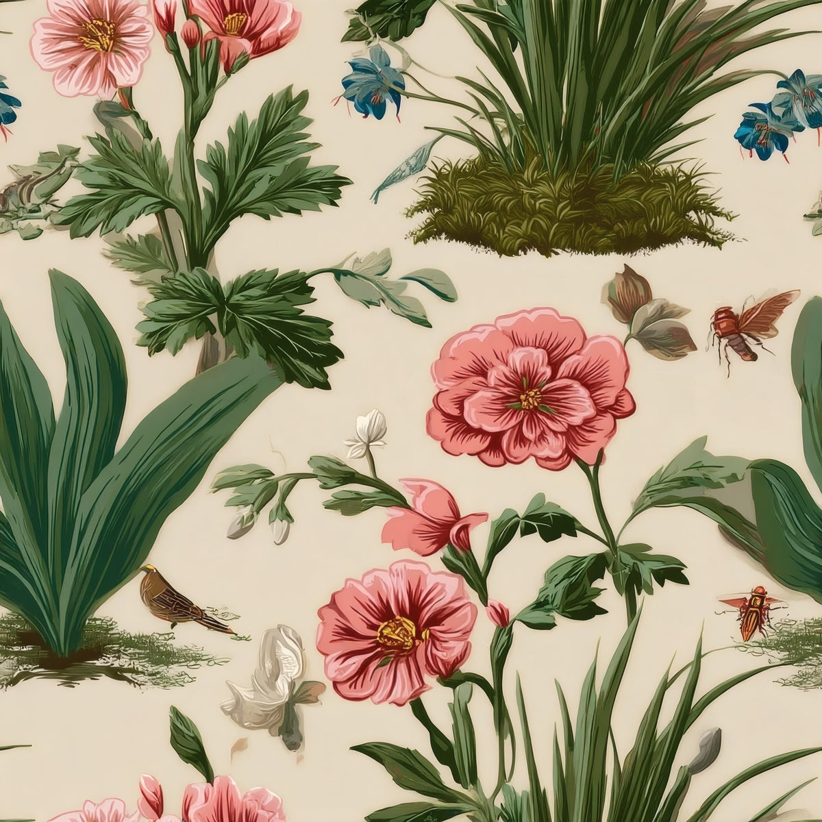 Bluebell Meadow large scale wallpaper pattern repeat