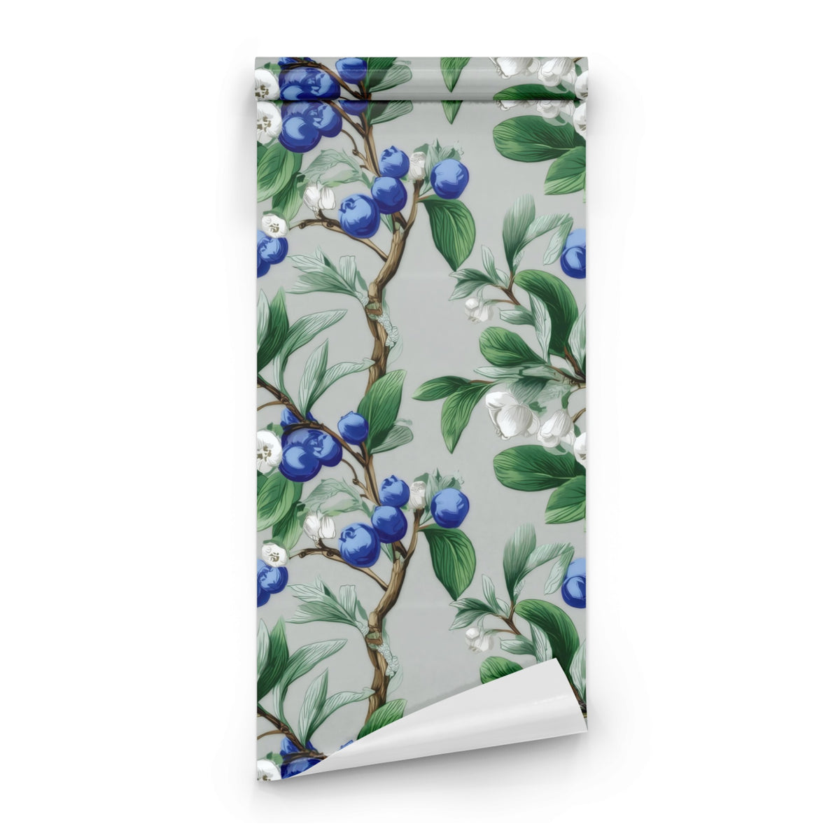 Roll of Blueberry Branch large scale wallpaper