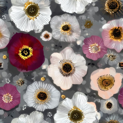 Blush Anemone large scale wallpaper pattern repeat