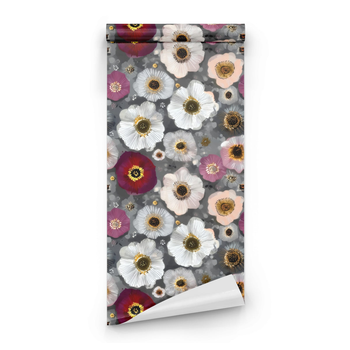 Roll of Blush Anemone large scale wallpaper