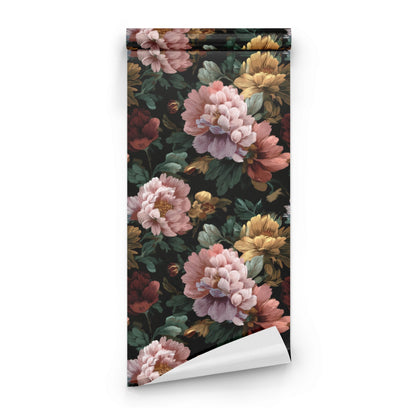 Roll of Blush Bouquet large scale wallpaper