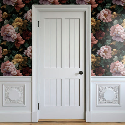 Blush Bouquet large scale wallpaper in a styled room