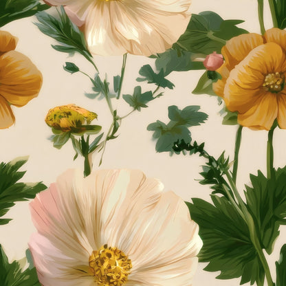 Blush Cosmos large scale wallpaper pattern repeat