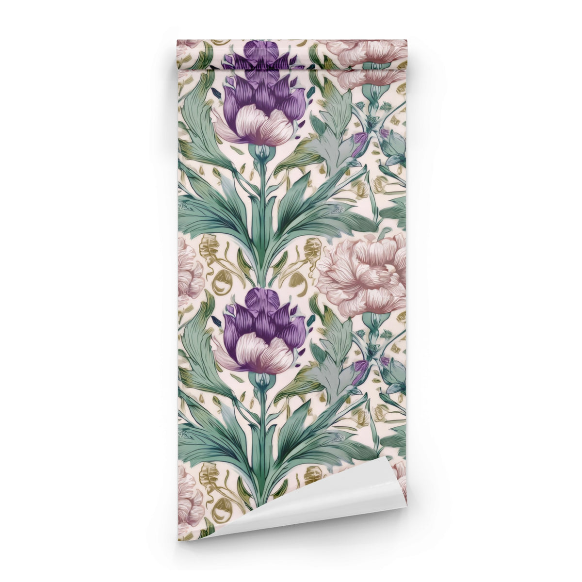 Roll of Blush Damask large scale wallpaper
