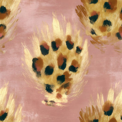 Blush Leopard large scale wallpaper pattern repeat