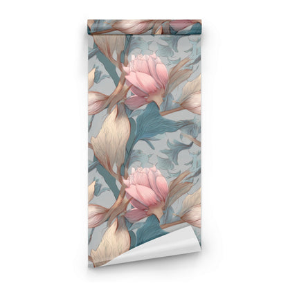Roll of Blush Peony large scale wallpaper