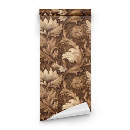 Roll of Bronze Leaves large scale wallpaper