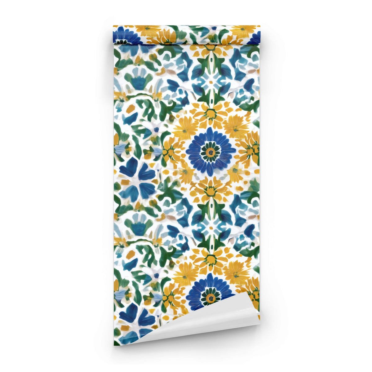 Roll of Brushstroke Daisy large scale wallpaper