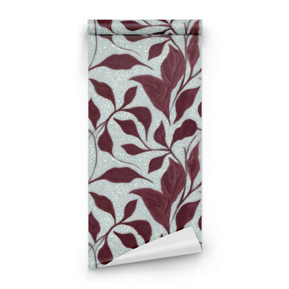 Roll of Burgundy Vine large scale wallpaper