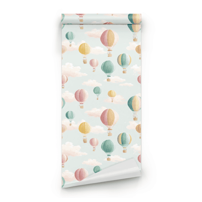 Cloudy Ballooning Wallpaper