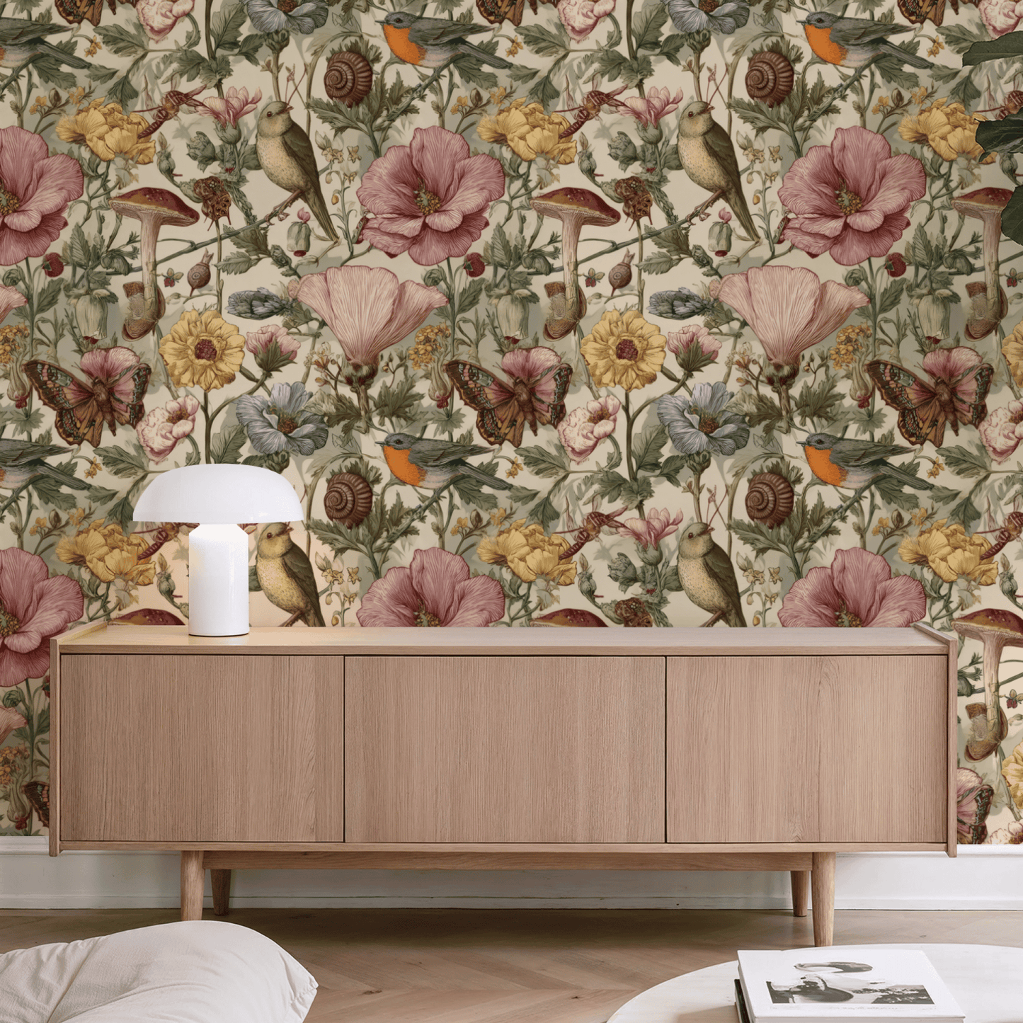 Vintage Aviary Wallpaper