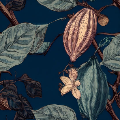 Cacao Pods large scale wallpaper pattern repeat