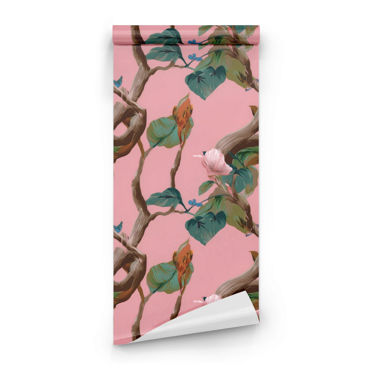 Roll of Camellia Bough large scale wallpaper