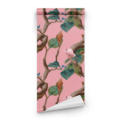 Roll of Camellia Bough large scale wallpaper