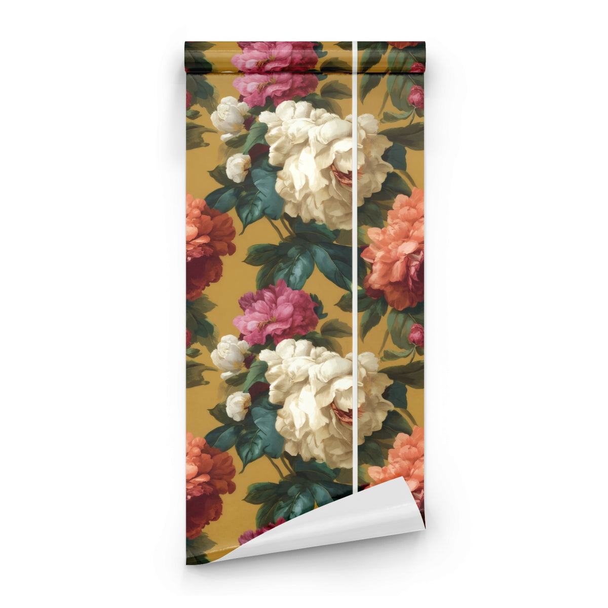 Roll of Camellia Toss large scale wallpaper