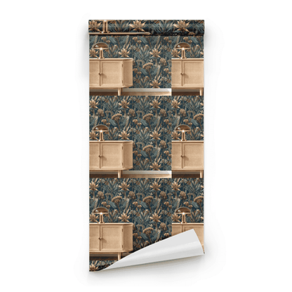 Bronze Botanical Wallpaper